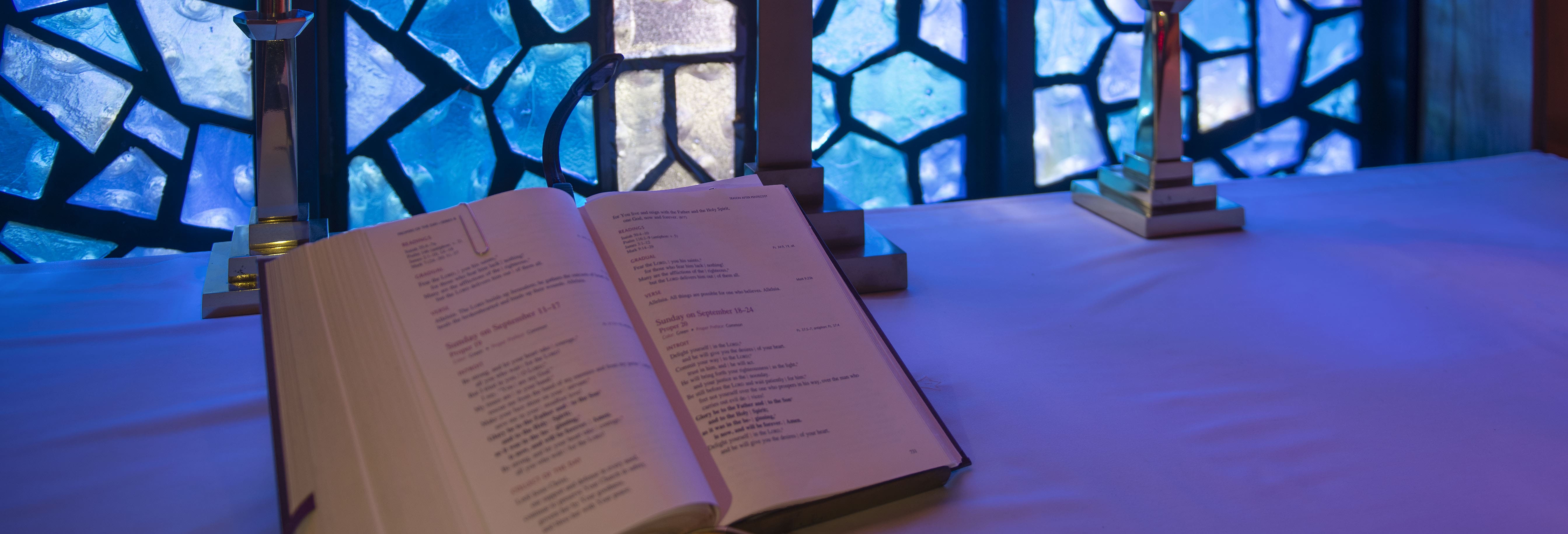 Altar with a Bible